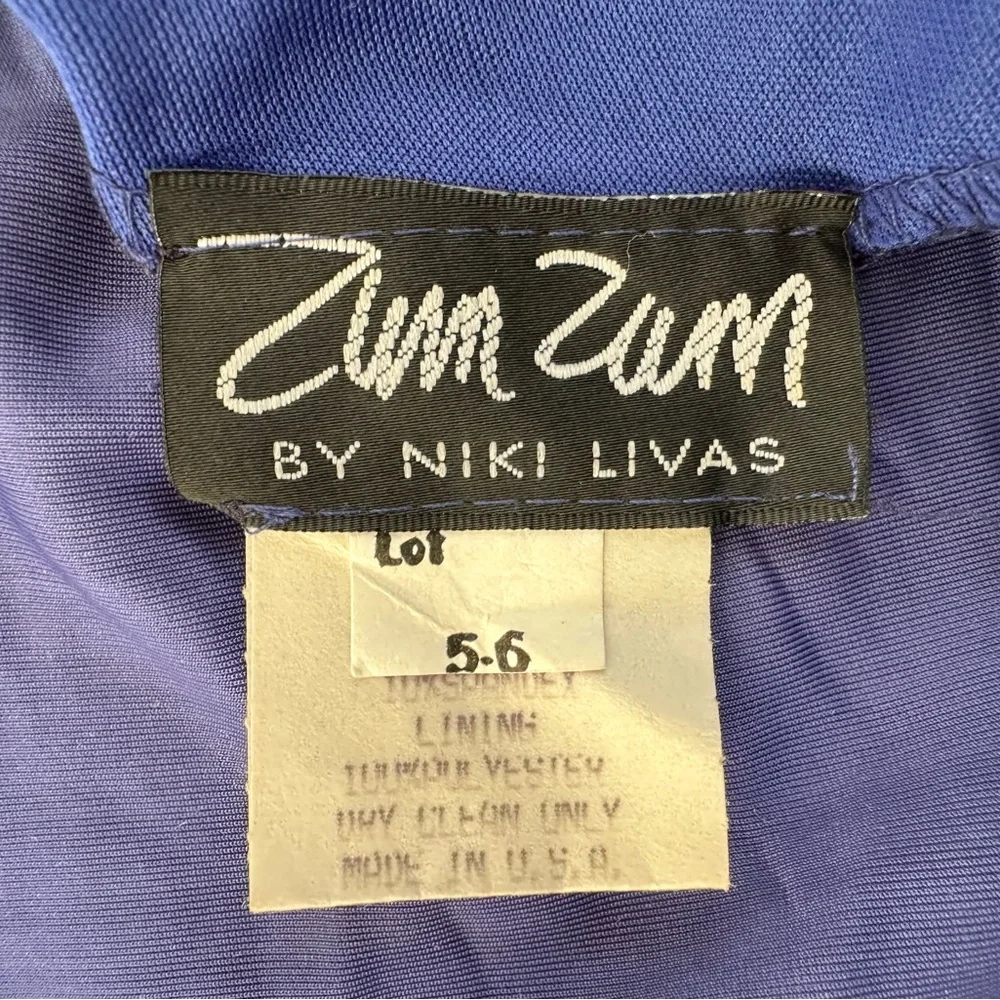 Zum Zum by Niki Livas Royal Blue Velvet Dress